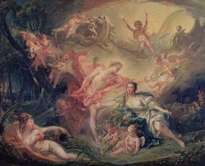 Apollo Rivela la sua Divinità alla Pastorella Isse, 1750 da François Boucher